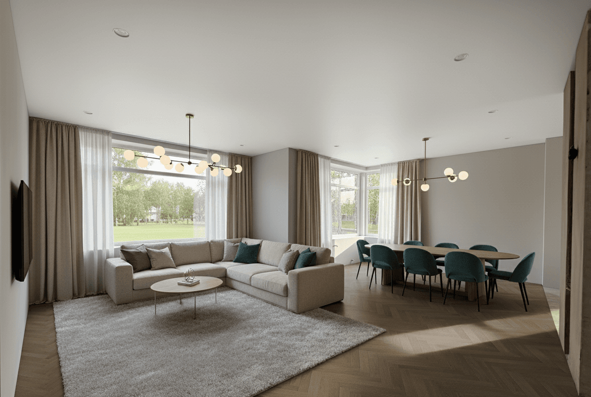 Дизайн проект гостиной